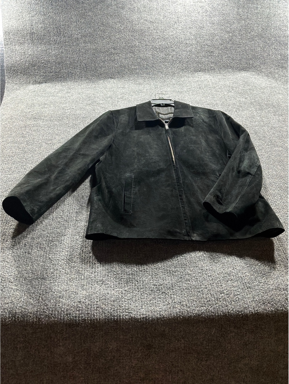 Bernardo Black Suede Leather Jacket Size M Made in China